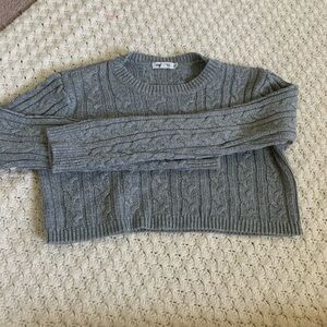 Grey knitted two piece